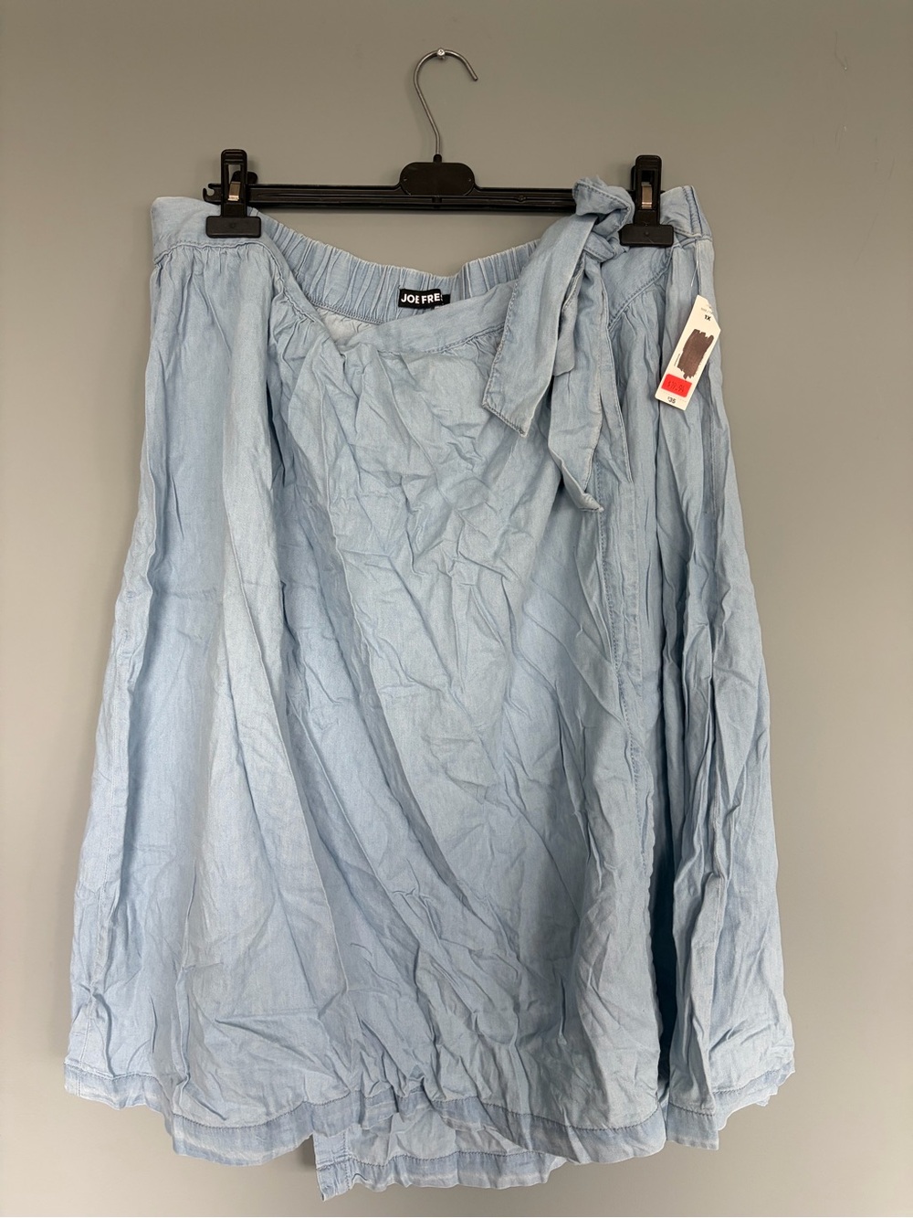 Joe Fresh Light Blue Tie-Waist A-Line Skirt